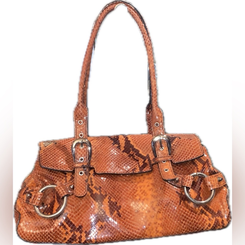 Adrienne Vittadini Python Medium Satchel Bag - image 2